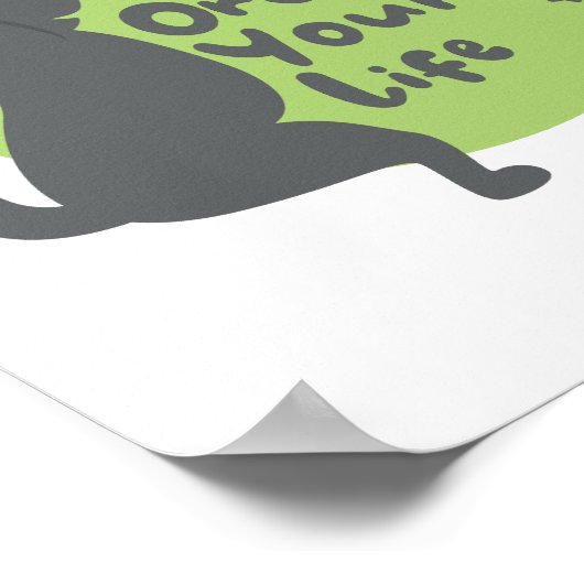 Organisieren Sie Ihr Leben Kawaii Schwarzkatze Pra Poster (Ecke)