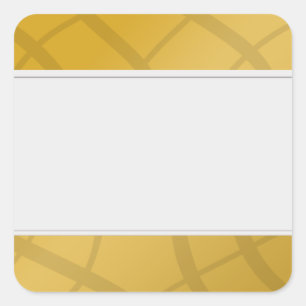 Organisieren Sie saubere Etiketten dekorativ Golde Quadratischer Aufkleber