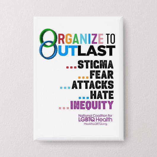 Organisiert, um länger durchzuhalten-Taste Button (Vorderseite)