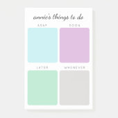 Organisierte Dinge | INDIVIDUELLE NAME Post-it Klebezettel (Vorderseite)