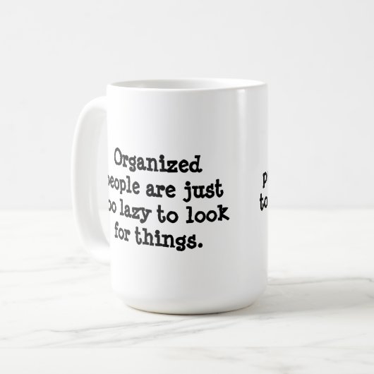 Organisierte Leute Kaffeetasse (Vorderseite Links)