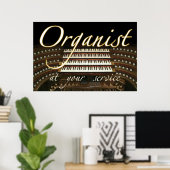 Organist auf Ihrem Service-Poster Poster (Heimbüro)