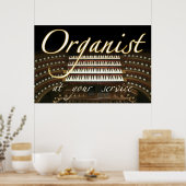 Organist auf Ihrem Service-Poster Poster (Küche)