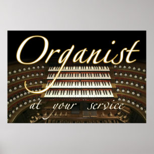 Organist auf Ihrem Service-Poster Poster