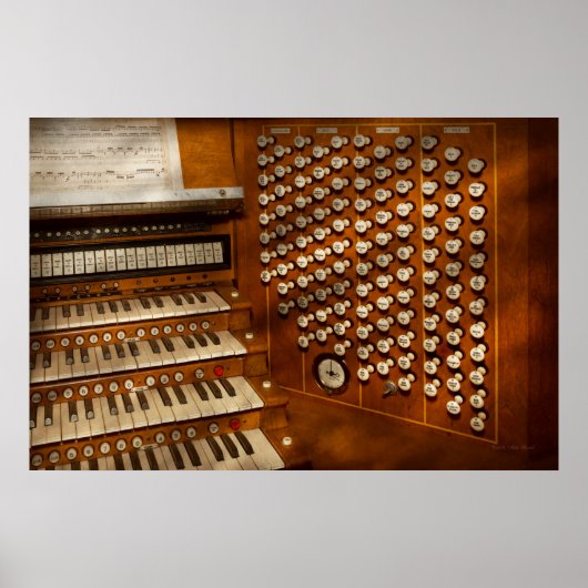 Organist - Bereit an den Kontrollen Poster (Vorne)