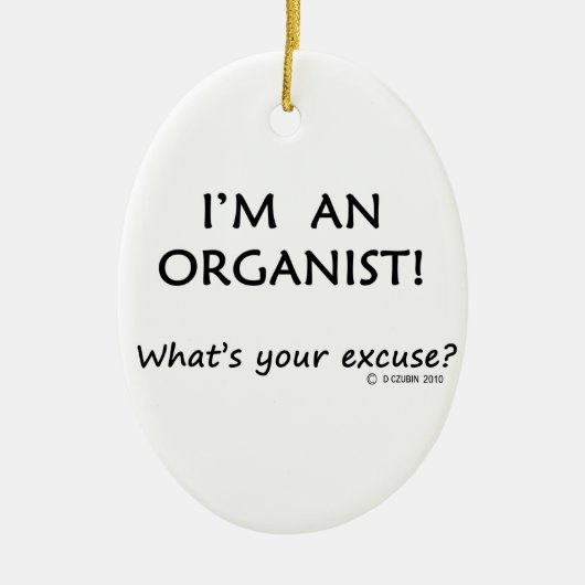 Organist Entschuldigung Keramikornament (Vorne)