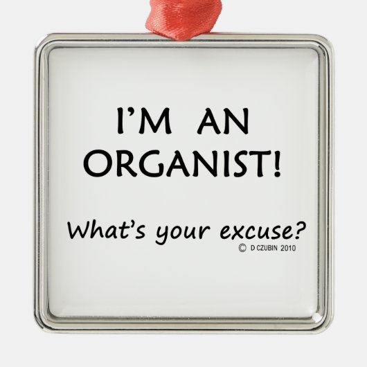 Organist Entschuldigung Ornament Aus Metall (Vorne)