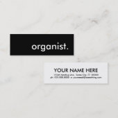 Organist. Mini Visitenkarte (Vorne/Hinten)