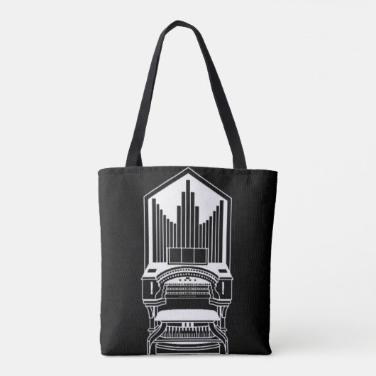 Organist Music Book Tote Bag Tasche (Rückseite)