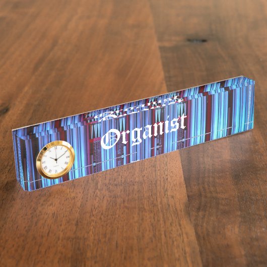 Organist Namensplakette (Seite)