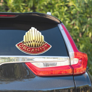 Organist Pfeifenorgel Logo Aufkleber