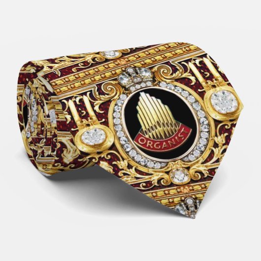 Organist Pipe Organ Facade Designer Neck Tie Krawatte (Gerollt)