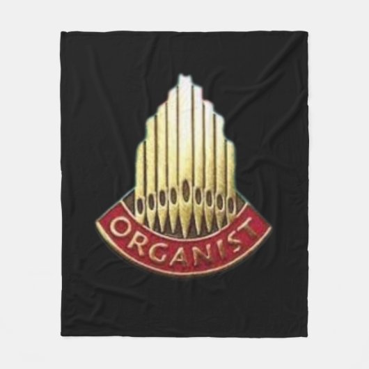Organist Pipe Orgel Logo Geschenk Fleecedecke (Vorderseite)