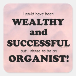 Organist Reichtum & Erfolg Square Sticker