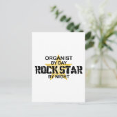 Organist-Rockstar bis zum Nacht Postkarte (Stehend Vorderseite)