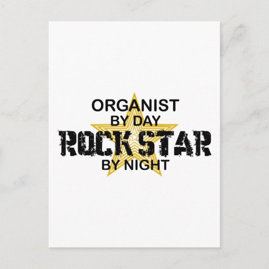 Organist-Rockstar bis zum Nacht Postkarte (Vorderseite)