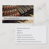 Organist-Visitenkarte mit Organpedalen Visitenkarte (Vorne/Hinten)