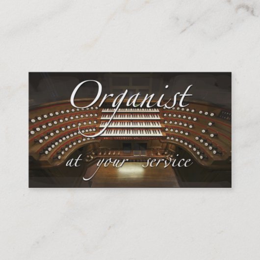 Organist-Visitenkarten - an Ihrem Service Visitenkarte (Vorderseite)