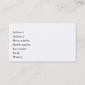 Organist-Visitenkarten - mollig Visitenkarte (Rückseite)