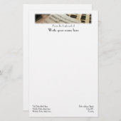 Organistbriefpapierbriefkopf Briefpapier (Vorne/Hinten)