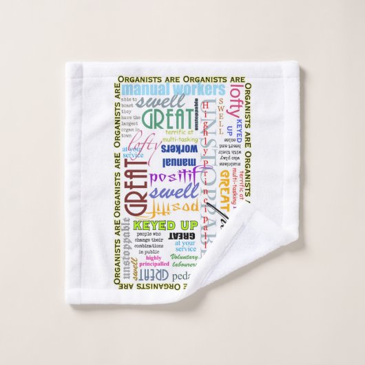 Organisten sind alles badhandtuch set (Waschlappen)