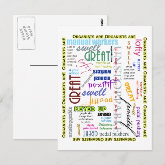 Organisten sind alles Postkarten (Vorne/Hinten)