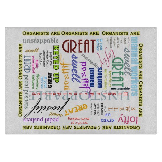 Organisten sind alles Schneidebrett (Vorderseite)