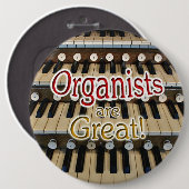 "Organisten sind großer" Knopf Button (Vorne & Hinten)