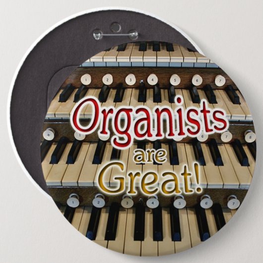 "Organisten sind großer" Knopf Button (Vorne & Hinten)