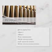 Organistische Visitenkarten - goldene Pfeifen Visitenkarte (Vorne/Hinten)