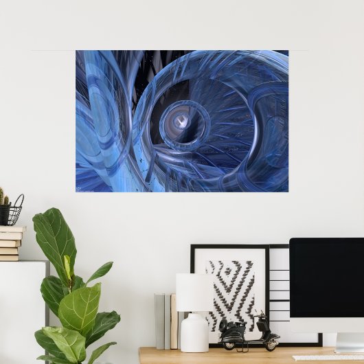 Organix - Blau Poster (Heimbüro)