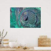 Organix - Blue Green Poster (Küche)