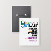 Organize to Outlast Button (Vorderseite/Rückseite)