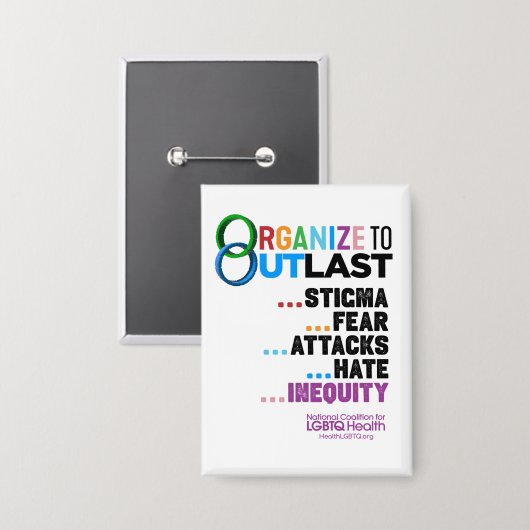 Organize to Outlast Button (Vorderseite/Rückseite)