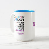 Organize to Outlast Mug Zweifarbige Tasse (Vorderseite Links)