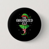 Organized Elf Christmas Girls Women Elf Squad Xmas Button (Vorderseite)