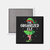 Organized Elf Christmas Girls Women Elf Squad Xmas Magnet (Vorderseite/Rückseite)
