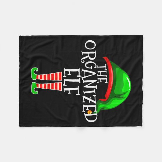 Organized Elf Group Matching Family Christmas  Fleecedecke (Vorderseite (Horizontal))