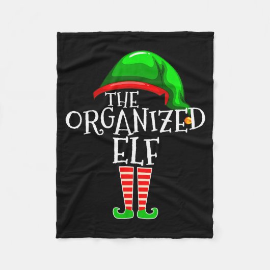 Organized Elf Group Matching Family Christmas  Fleecedecke (Vorderseite)