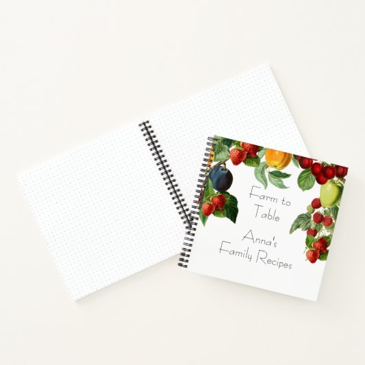 Organizer für botanische Früchte und Berries Notizblock (Innenseite)