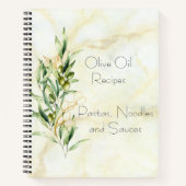 Organizer für moderne Olivenzweige Notizblock (Vorderseite)