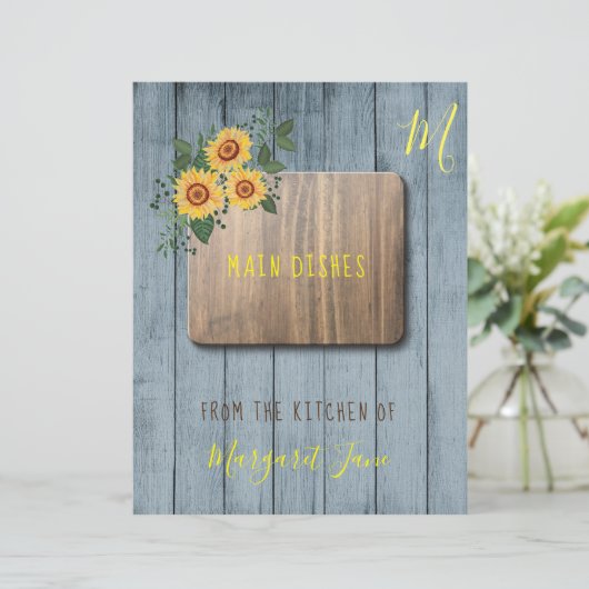 Organizer für rustikale Blumenrezepte (Stehend Vorderseite)