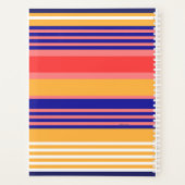 ORGANIZER YELLOW BLAU STRIPTER Planer (Rückseite)