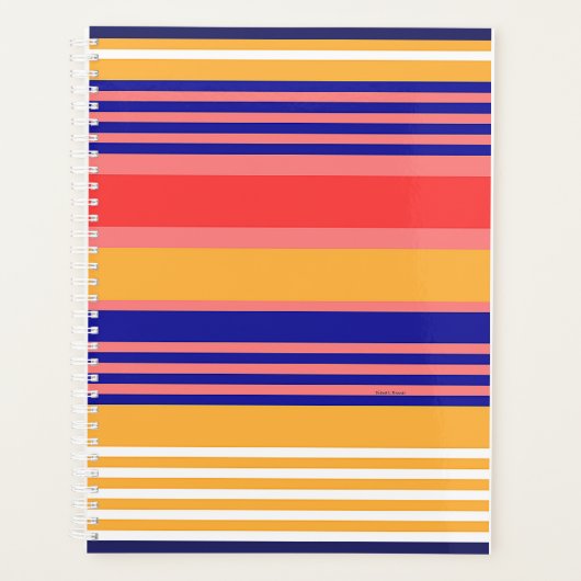 ORGANIZER YELLOW BLAU STRIPTER Planer (Vorderseite)