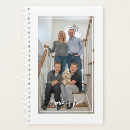 Organizing Mom Photo Personalized White Planer (Vorderseite)