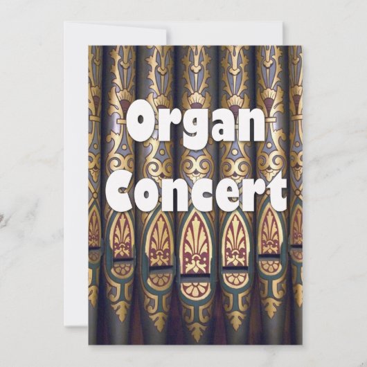 Organkonzertierung - Rohre Einladung (Vorderseite)