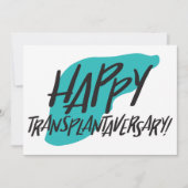 Organleber| Zweiseitige Transplantajarkarte Einladung (Vorderseite)