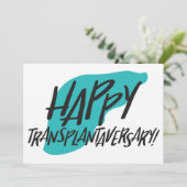 Organleber| Zweiseitige Transplantajarkarte Einladung (Stehend Vorderseite)