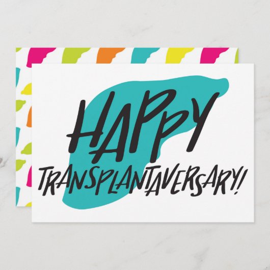 Organleber| Zweiseitige Transplantajarkarte Einladung (Vorne/Hinten)