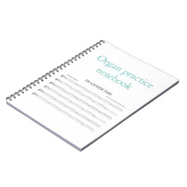 Organpraxisnotizbuch für Organisten Notizblock
